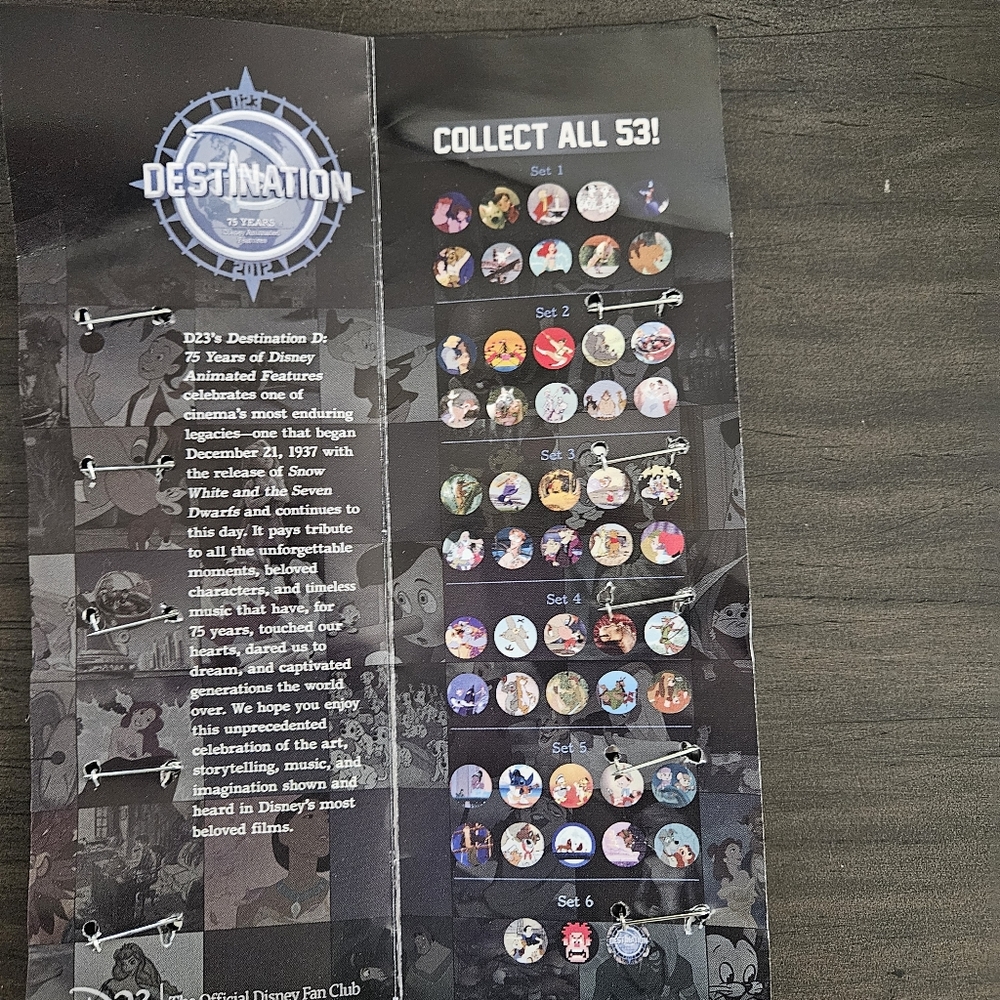 NWT Destination Disney D23 Expo Commemorative Button Collection Set 3 - Picture 5 of 6